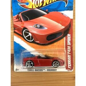 Hot Wheels Red Ferrari F430 Spider Thrill Racers Highway